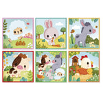 Janod Farm Puzzle Cubes - 6 Travel-Friendly Toddler Puzzles