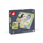 Janod Farm Puzzle Cubes - 6 Travel-Friendly Toddler Puzzles