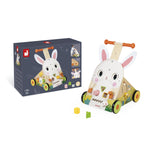 Janod Farm Activity Trolley - 9 Games, Silent Wheels, Brake
