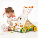 Janod Farm Activity Trolley - 9 Games, Silent Wheels, Brake