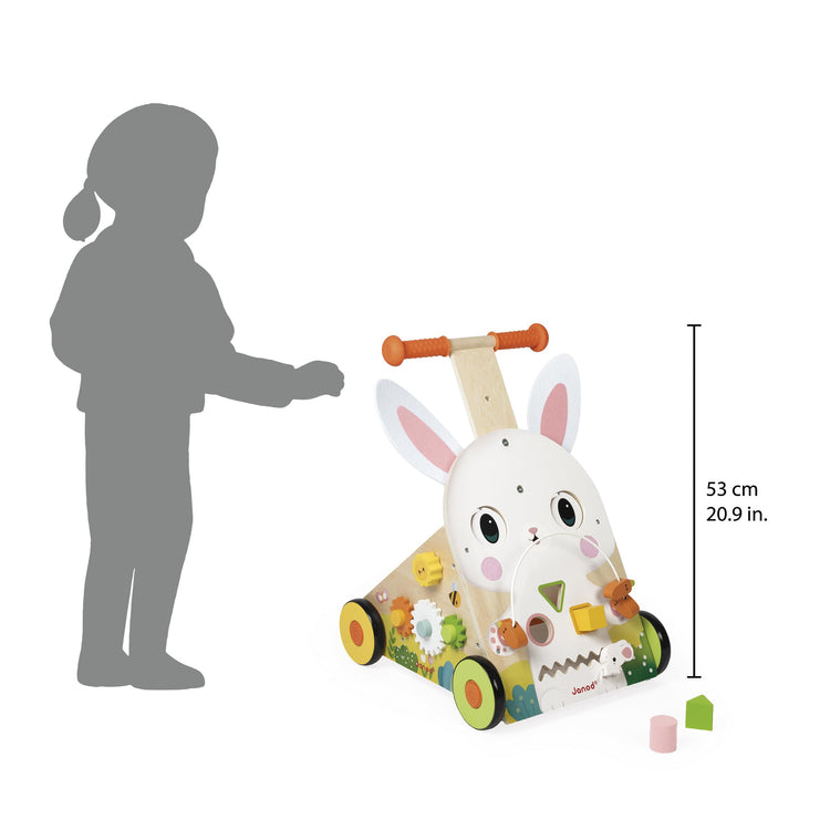 Janod Farm Activity Trolley - 9 Games, Silent Wheels, Brake