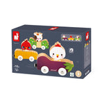 Janod Farm Car Train - Magnetic Interchangeable Animal Cars