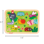Janod Garden Chunky Puzzle - 7 Easy-Grip Wooden Pieces Toy