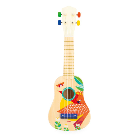 Janod Gioia Ukulele - 20-Inch Music Toy with Extra Strings