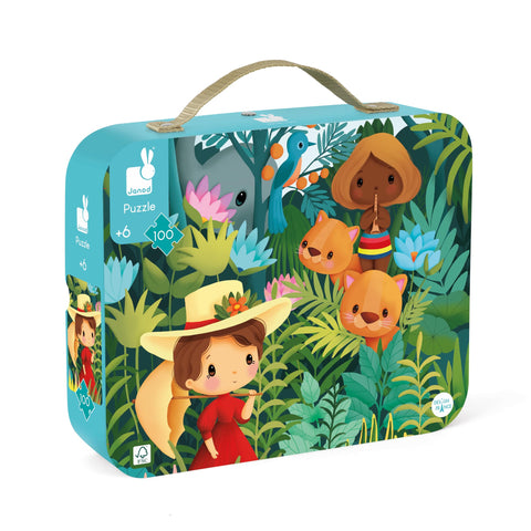 Janod Rousseau Puzzle - 100 Pieces in a Travel Suitcase