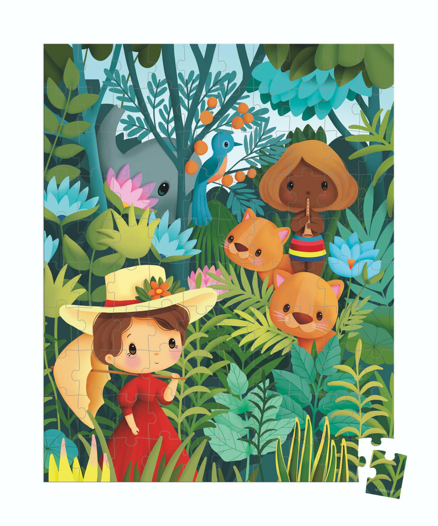 Janod Rousseau Puzzle - 100 Pieces in a Travel Suitcase