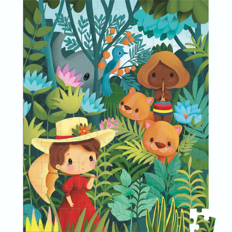 Janod Rousseau Puzzle - 100 Pieces in a Travel Suitcase
