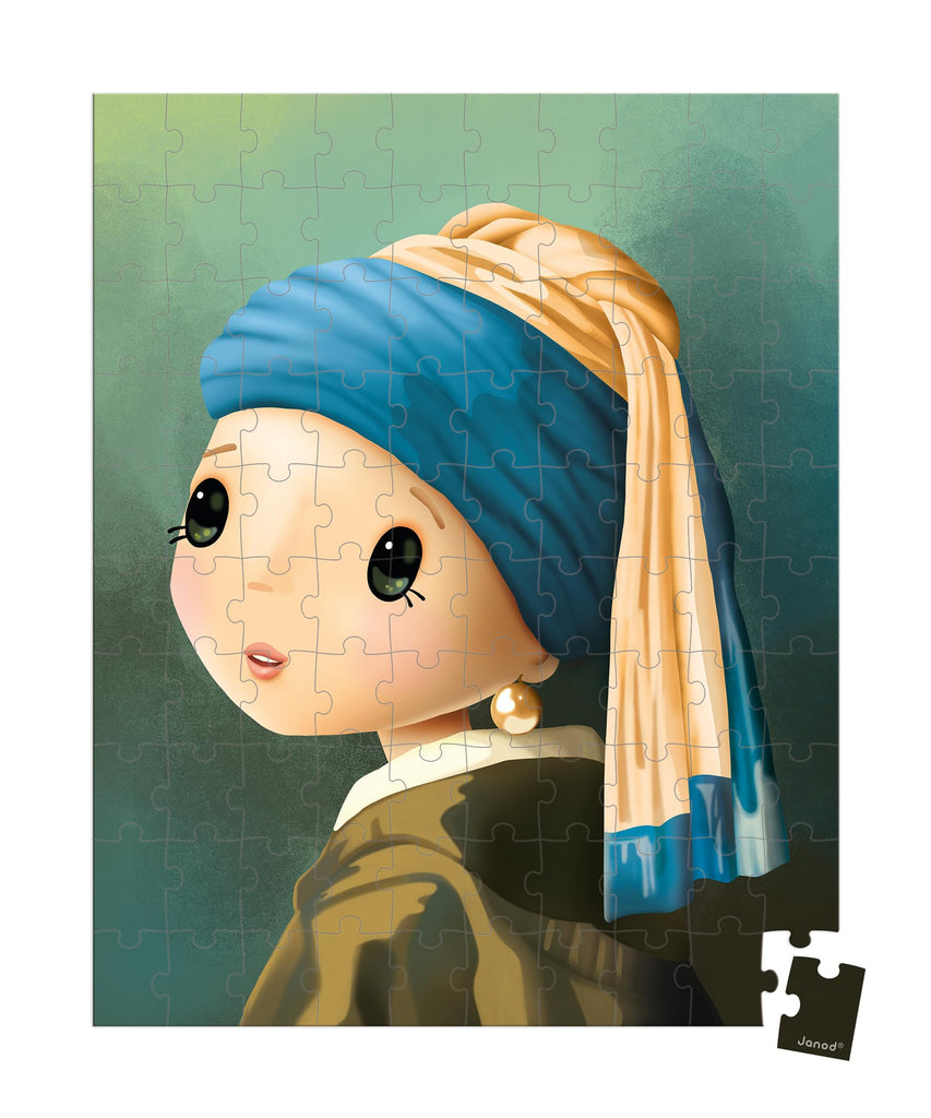 Janod Vermeer Puzzle - 100 Pieces in a Portable Suitcase