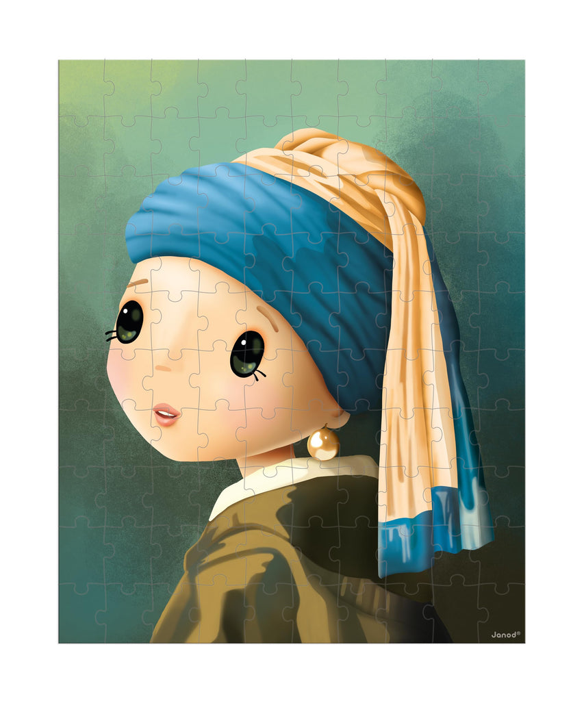 Janod Vermeer Puzzle - 100 Pieces in a Portable Suitcase