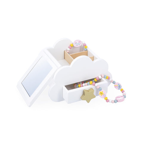 Janod Unicorn Jewelry Box - Secret Drawer, Bracelet & Necklace