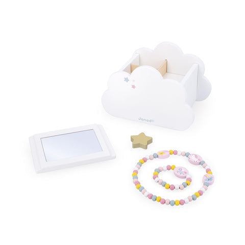 Janod Unicorn Jewelry Box - Secret Drawer, Bracelet & Necklace