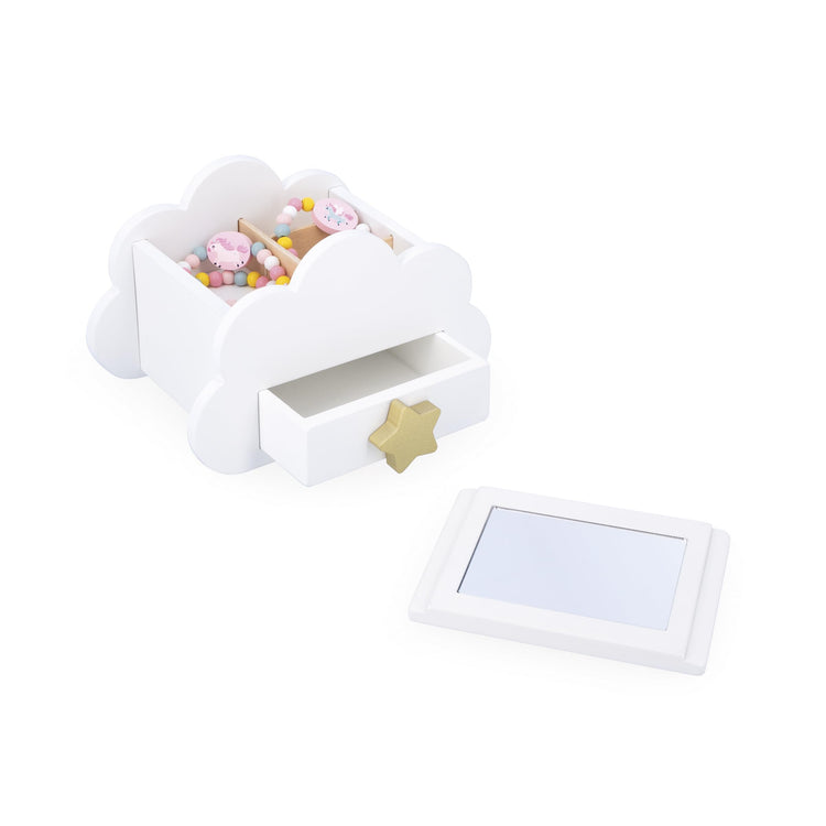 Janod Unicorn Jewelry Box - Secret Drawer, Bracelet & Necklace