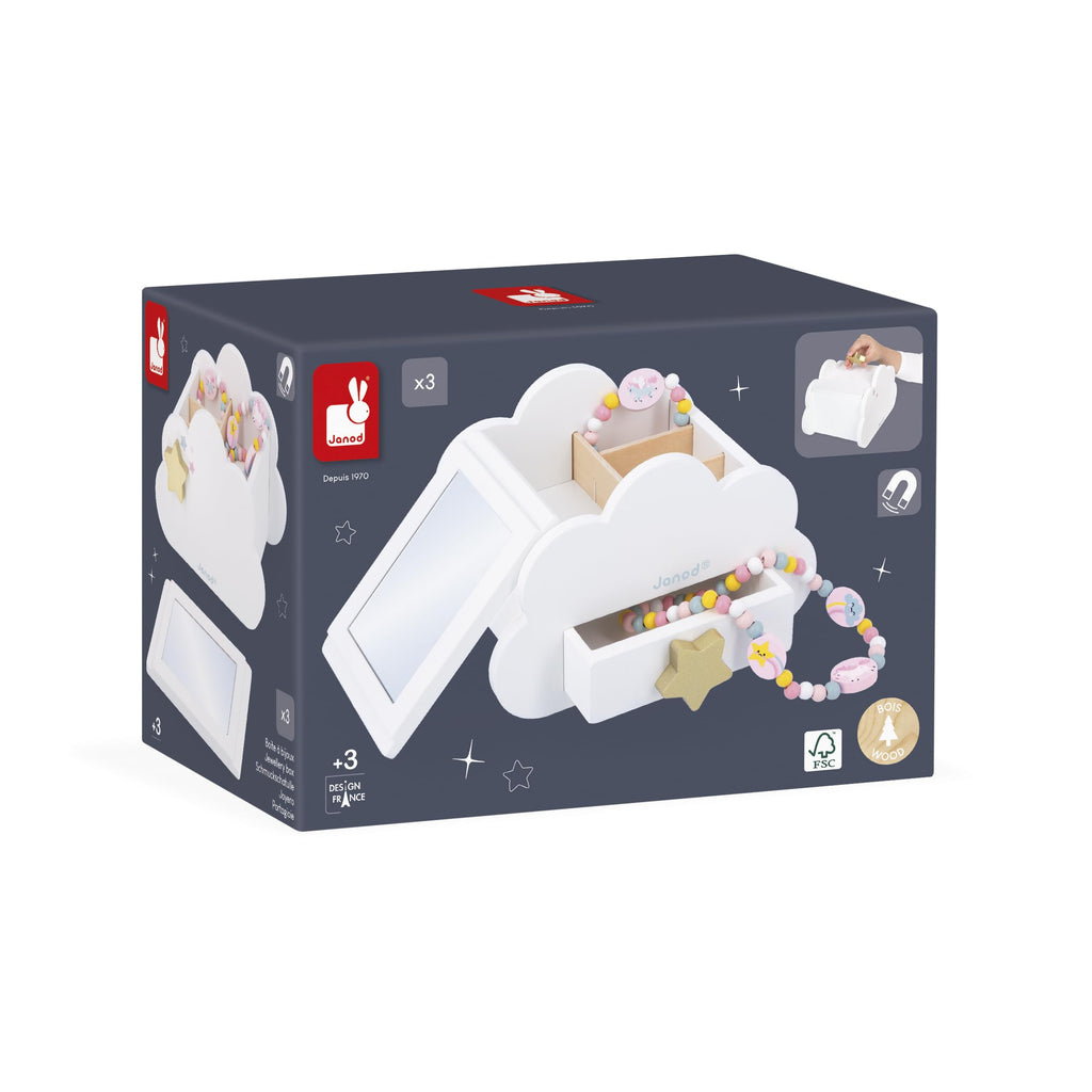 Janod Unicorn Jewelry Box - Secret Drawer, Bracelet & Necklace