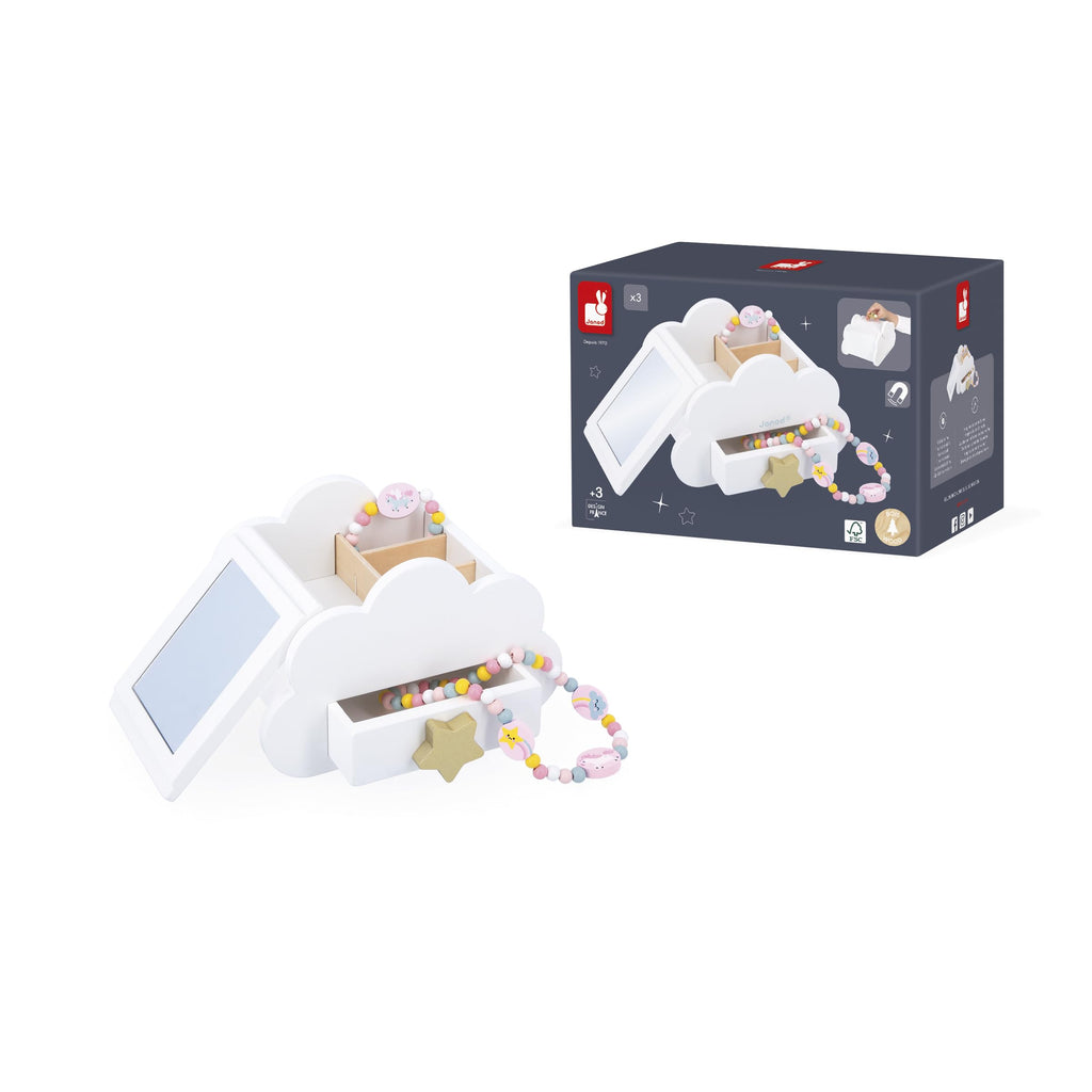 Janod Unicorn Jewelry Box - Secret Drawer, Bracelet & Necklace