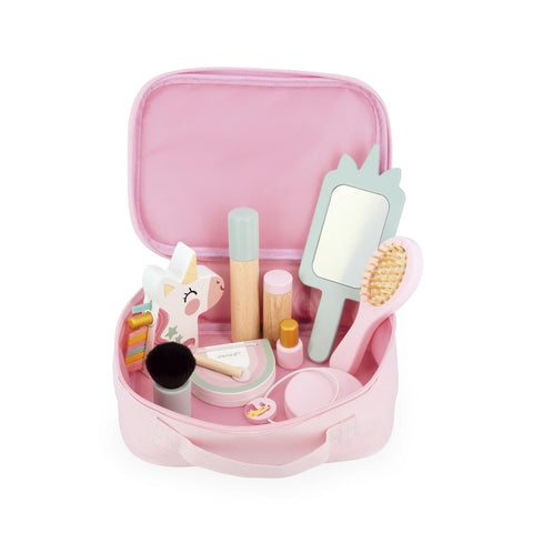 Janod Unicorn Beauty Case - 10-piece Makeup Set with Mirror