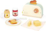 Janod Wooden Toaster - Jumping Toast Breakfast Set, 10 Pieces