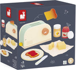Janod Wooden Toaster - Jumping Toast Breakfast Set, 10 Pieces