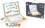 Janod 4-In-1 Wooden Activity Board - 49 Accessories Included
