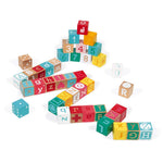 Janod Kubix Blocks Set - 40 Blocks with Alphabet Puzzle