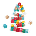 Janod Kubix Blocks Set - 40 Blocks with Alphabet Puzzle