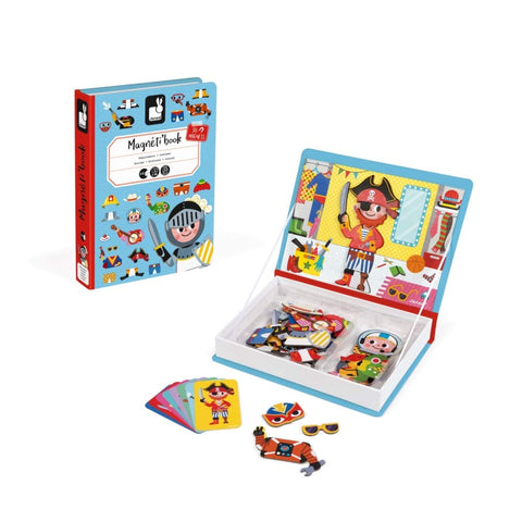Janod Boys Costumes Magneti'Book - 36 Magnets Dress-Up Fun