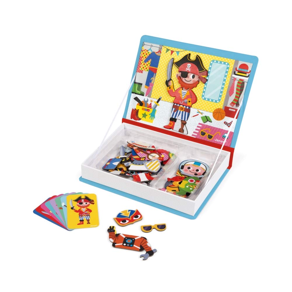 Janod Boys Costumes Magneti'Book - 36 Magnets Dress-Up Fun