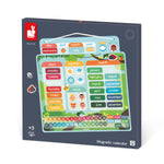 Janod Magnetic Wooden Calendar - 71 Pieces for Daily Learning