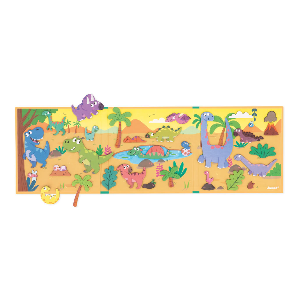 Janod Magneti'Stories Dinosaurs - Magnetic Story Set, 30 Magnets