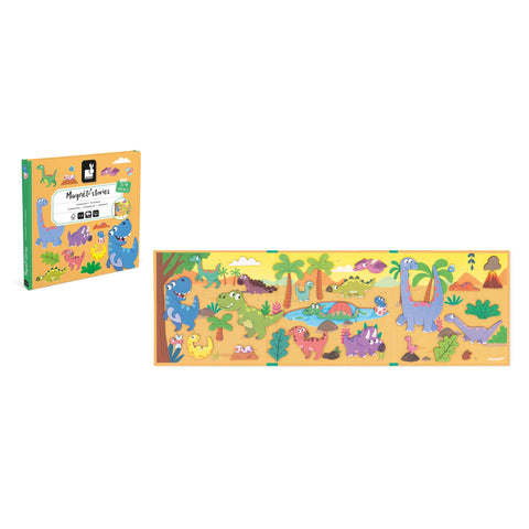 Janod Magneti'Stories Dinosaurs - Magnetic Story Set, 30 Magnets