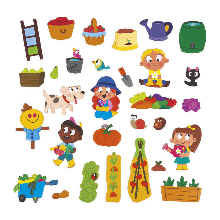 Janod The Garden Magneti'Stories - 30-Piece Garden Play