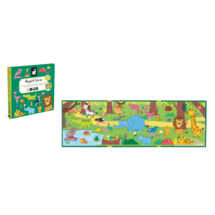 Janod African Animals Magneti'Stories - 30-Piece Safari Fun