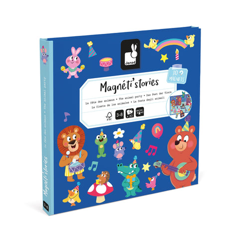 Janod Animal Party Magneti'Stories - 30-Piece Party Play