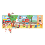 Janod Firefighters Magneti'Stories - 30-Piece Rescue Play