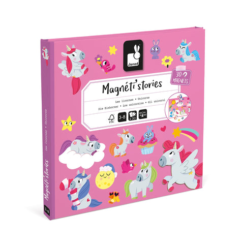 Janod Magneti'Stories Unicorns - Magnetic Story Set, 30 Magnets