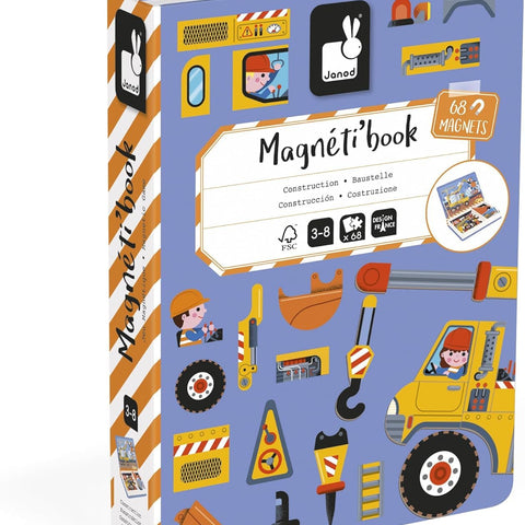 Janod Construction Magneti'Book - 50 Magnets for Builder Fun