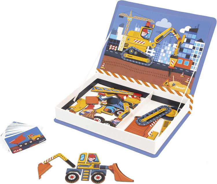 Janod Construction Magneti'Book - 50 Magnets for Builder Fun