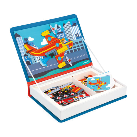 Janod Firefighters Magneti'Book - 60 Magnets for Rescue Fun