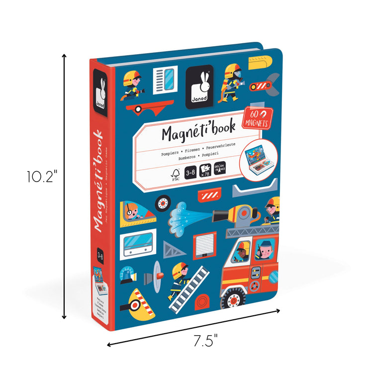 Janod Firefighters Magneti'Book - 60 Magnets for Rescue Fun