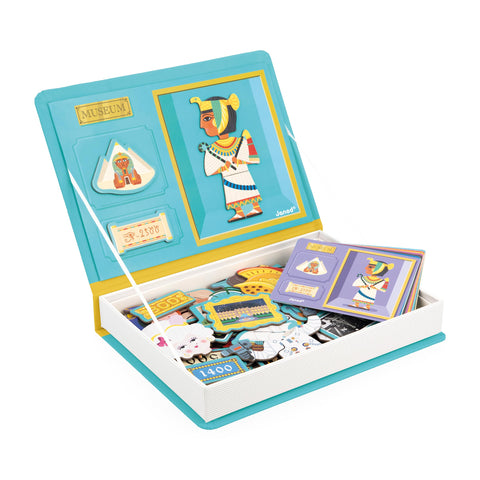 Janod Magneti'Book History - 60 Magnets and 12 Model Cards