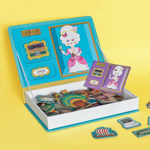 Janod Magneti'Book History - 60 Magnets and 12 Model Cards