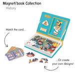 Janod Magneti'Book History - 60 Magnets and 12 Model Cards