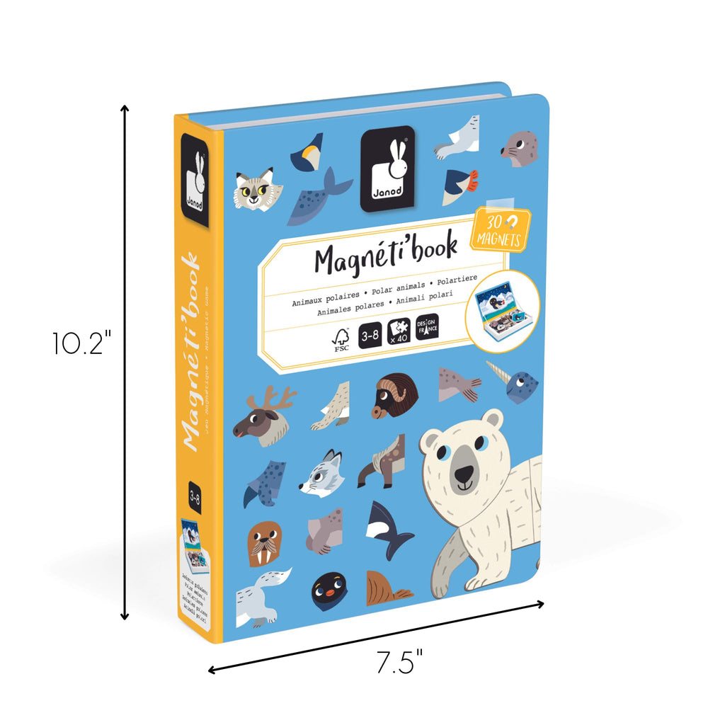 Janod Magneti'Book Polar Animals - 30 Magnets, 10 Models
