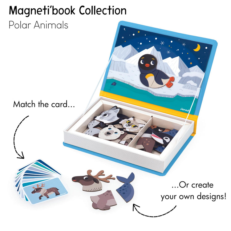 Janod Magneti'Book Polar Animals - 30 Magnets, 10 Models