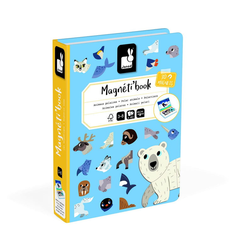 Janod Magneti'Book Polar Animals - 30 Magnets, 10 Models