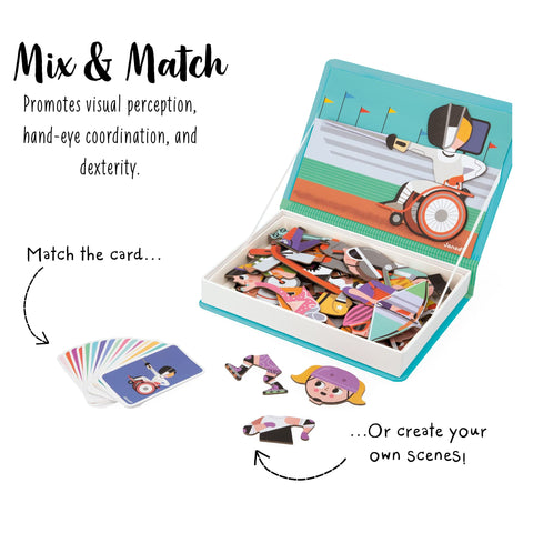 Janod Sports Magneti'Book - 48 Magnets for 16 Sports Stories