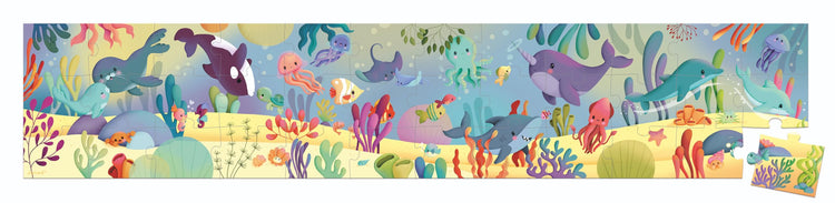 Janod Marine Life Puzzle - 36 Pieces in a Portable Travel Case