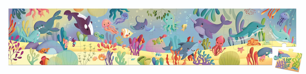 Janod Marine Life Puzzle - 36 Pieces in a Portable Travel Case