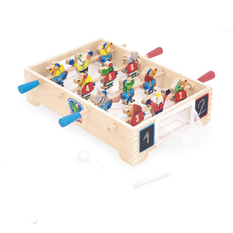 Janod Mini Table Hockey - 12 Players, 3 Balls, FSC Wood
