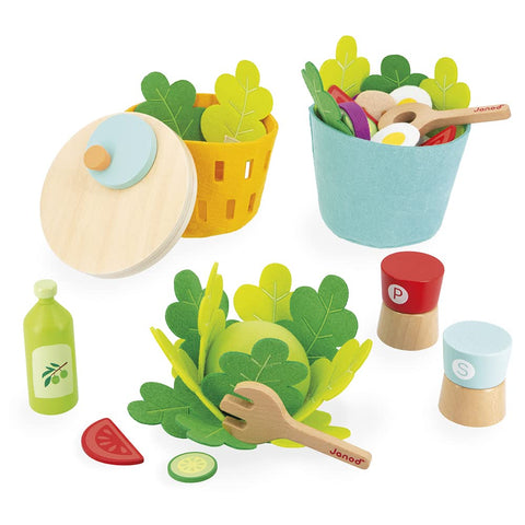 Janod My Mixed Salad Set - 33 Pieces for Creative Kitchen Play