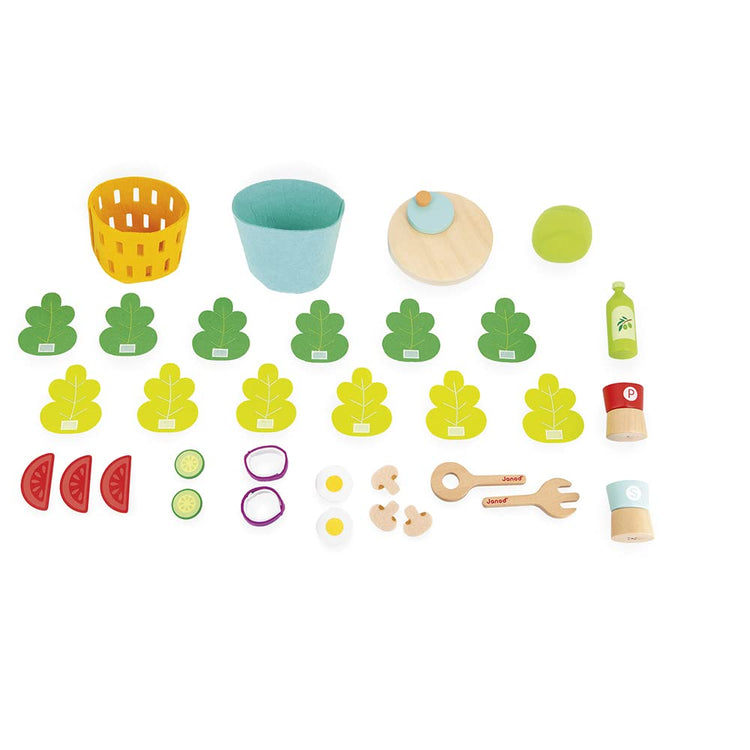 Janod My Mixed Salad Set - 33 Pieces for Creative Kitchen Play